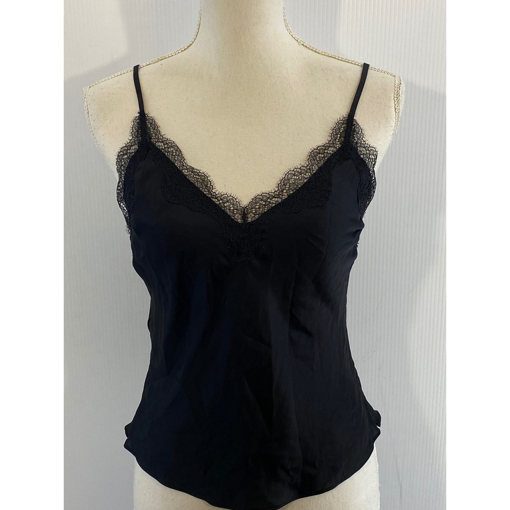 Black VICTORIAS SECRET Lace Chemise Set With Plunging Neckline Women's S